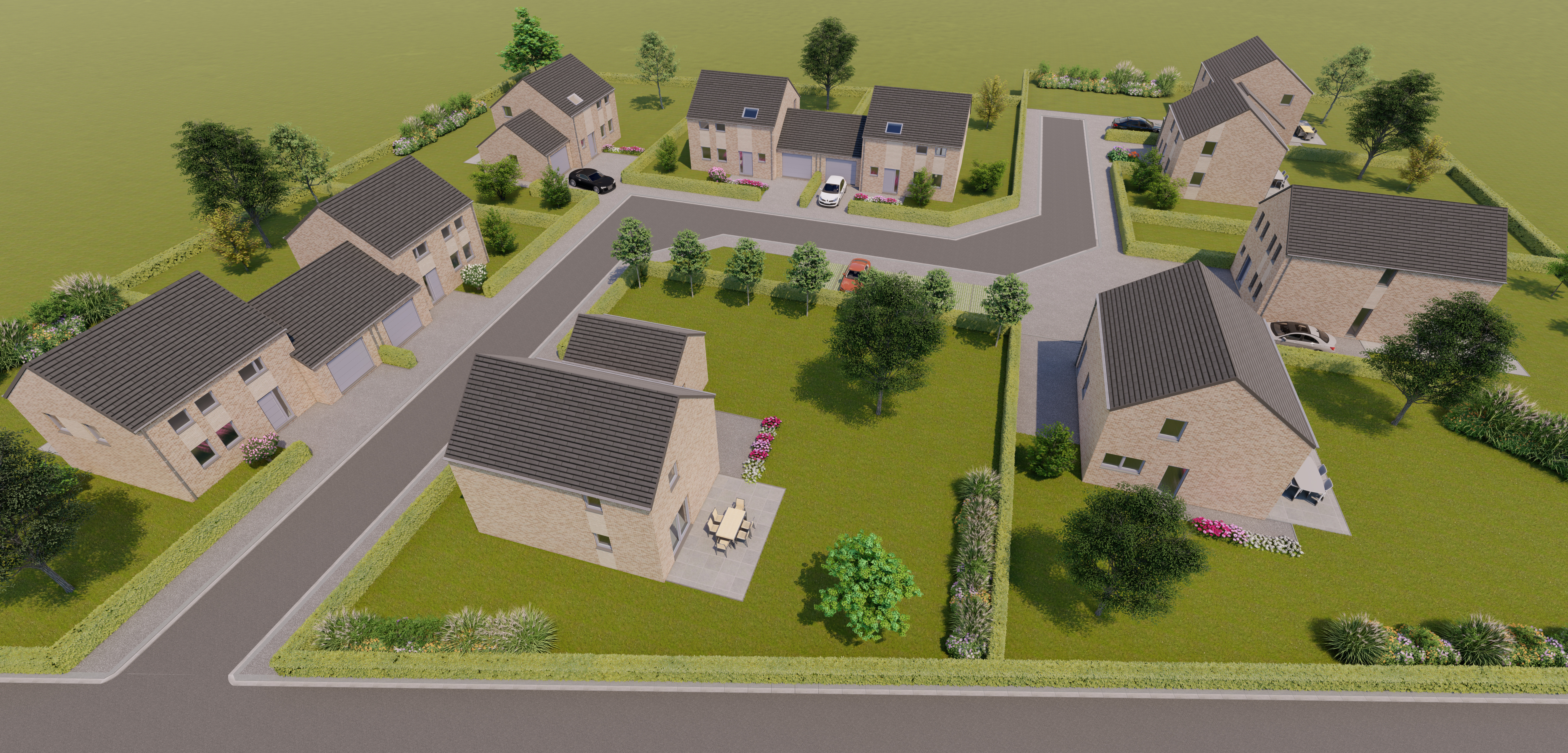 Vue aérienne du lotissement